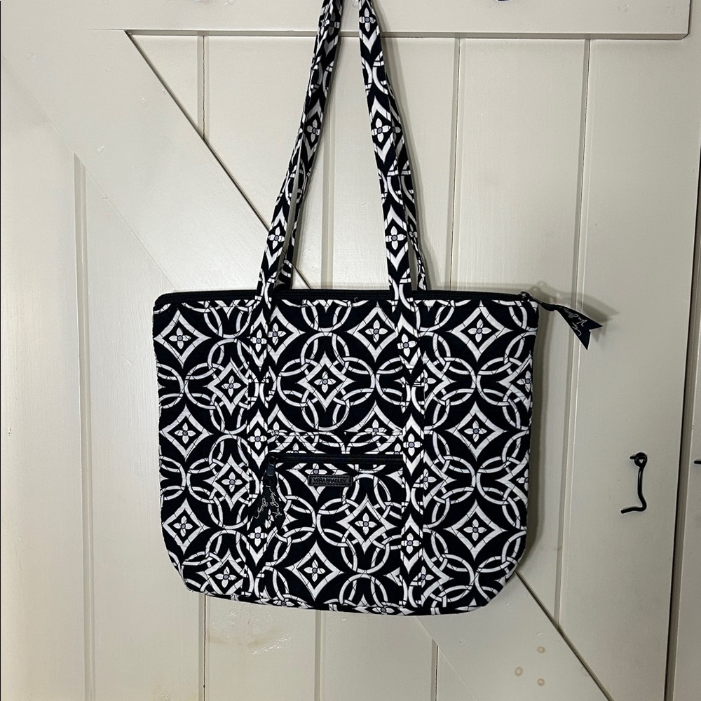 Authentic Vera Bradley, Concerto Black and White Patterned Tote Bag